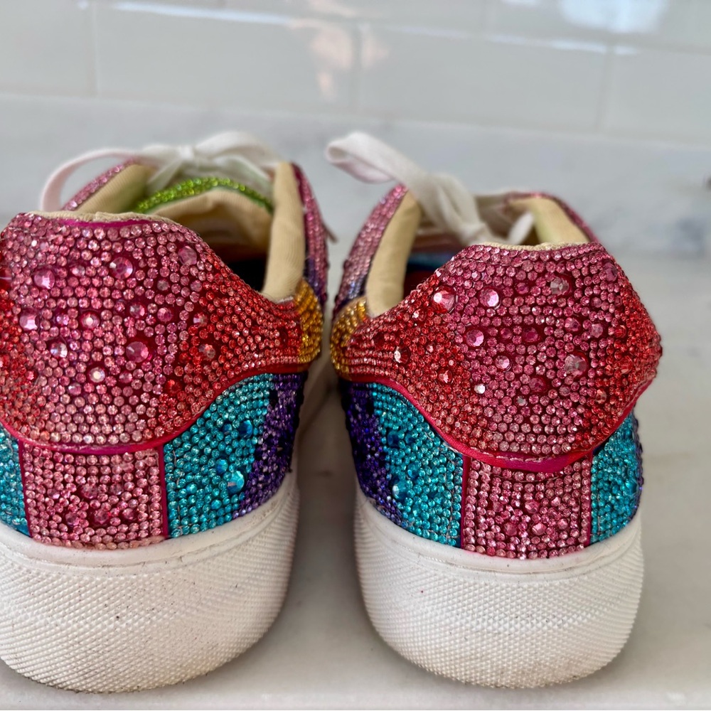 Betsey Johnson Crystal-Embellished Women's Sneakers 9 - Picture 3 of 7